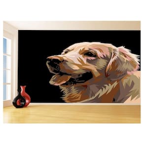 Papel De Parede 3D Animais Cachorro Golden Arte 3,5M Anm369