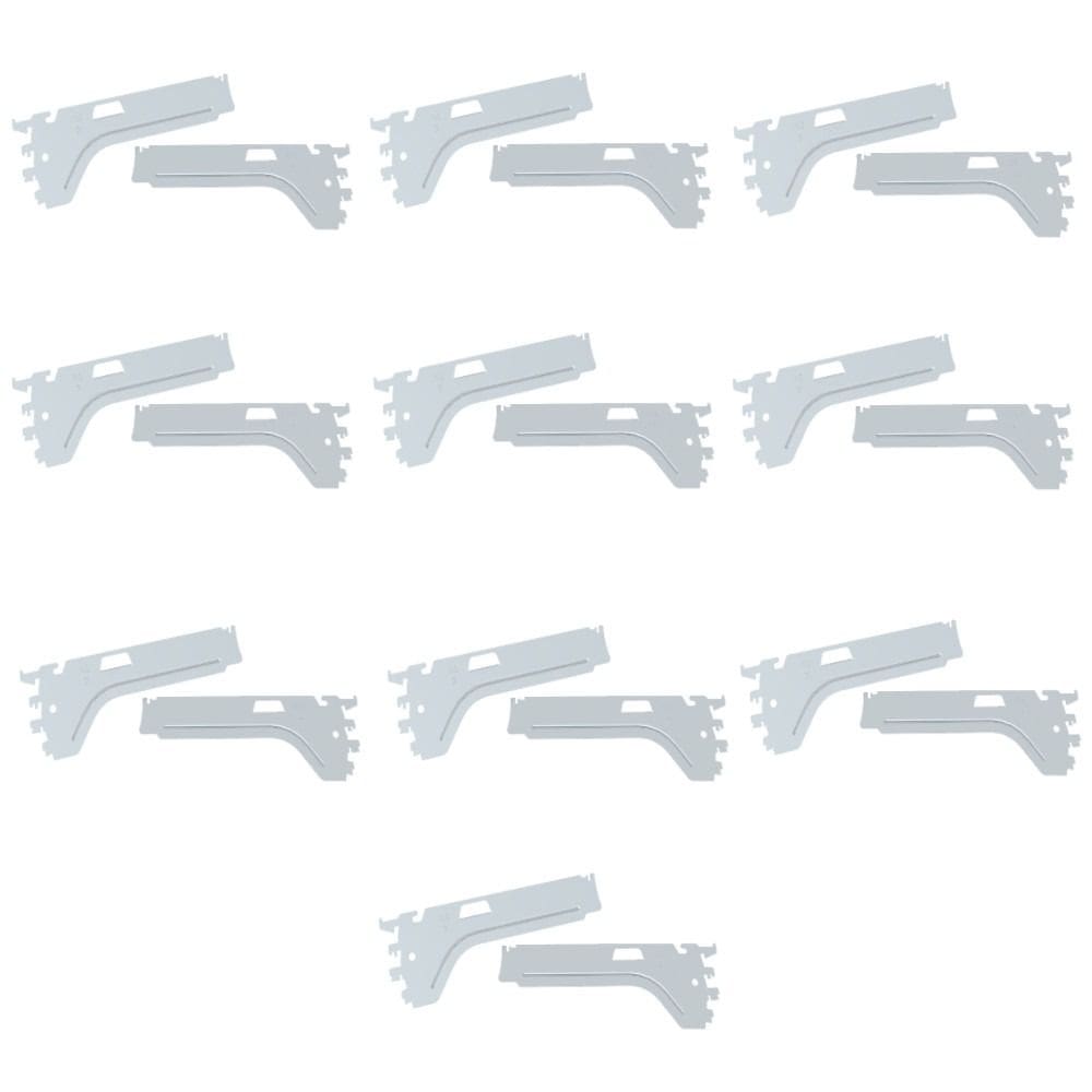 Suporte Bandeja FIT SLG 0,30 Branco CH16 KIT 10 Pares
