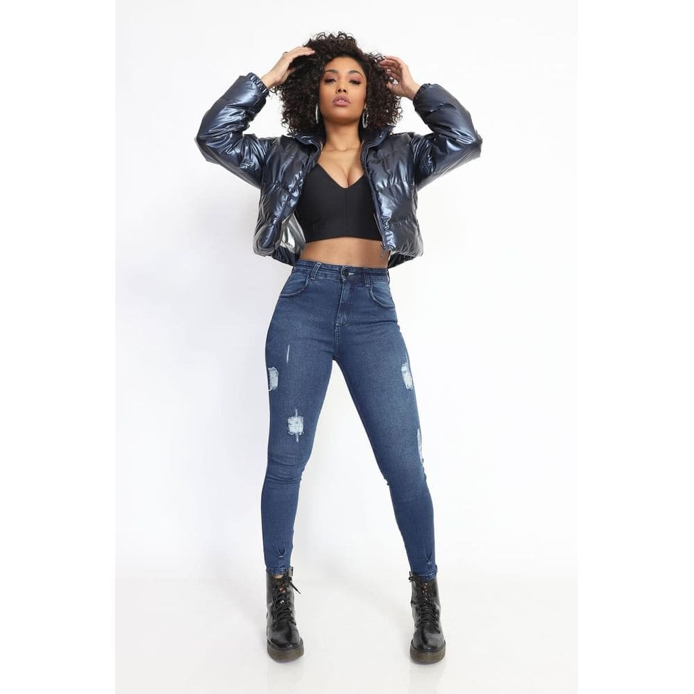Calça Biotipo Jeans Feminina Skinny Midi