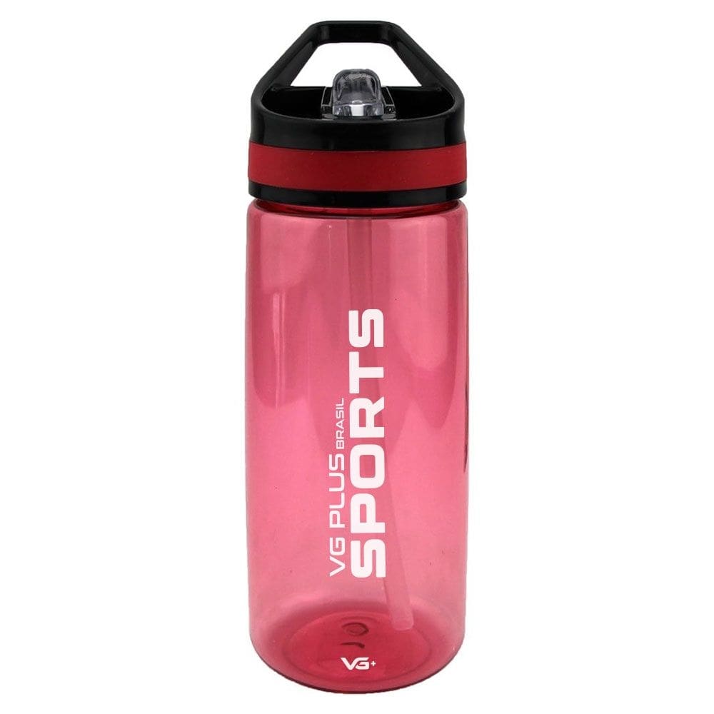 Garrafinha Squeeze Aerobic Plástico com Bico 650ml Academia Vg+ Vermelho