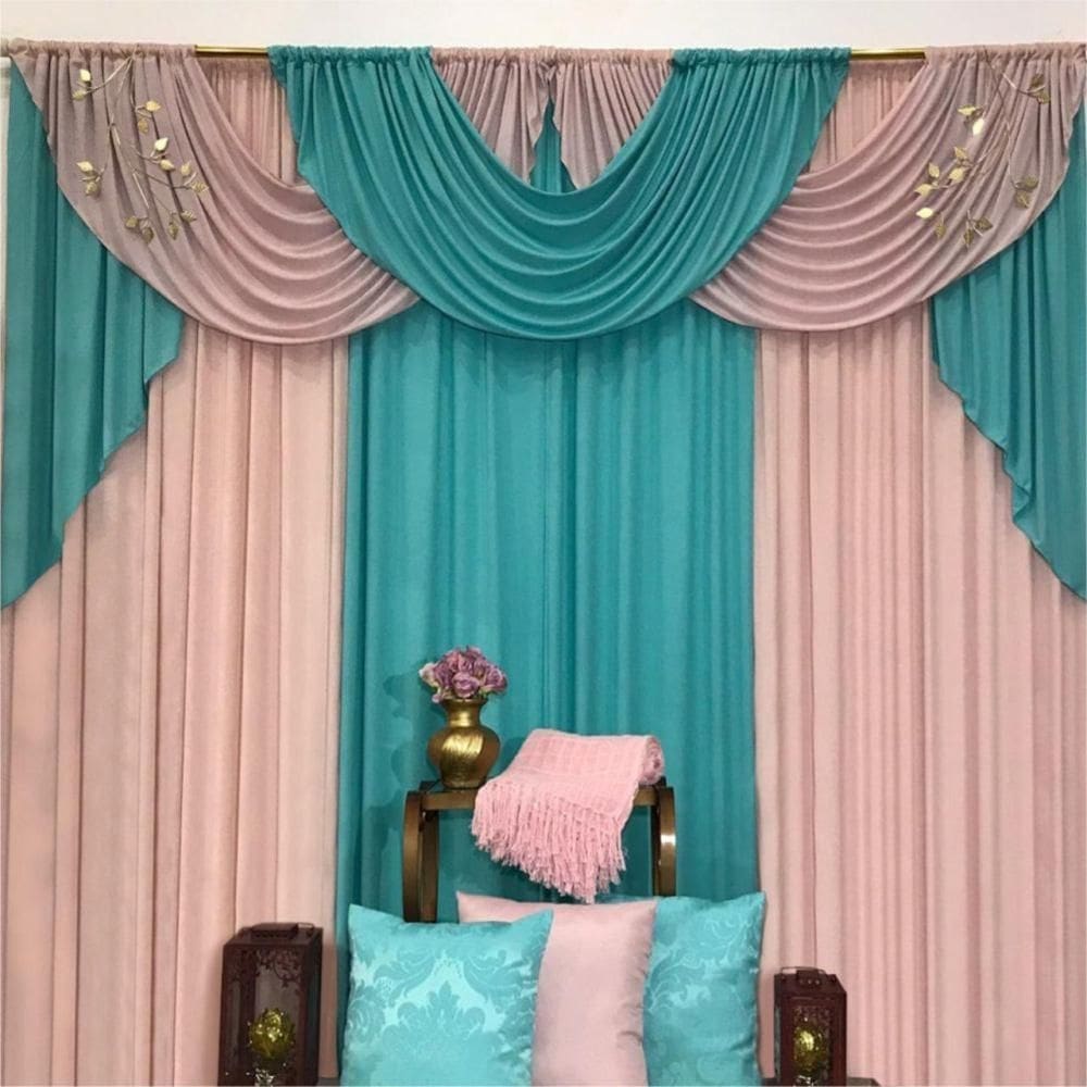 Cortina afro 3 metros sala quarto para varão - salmão