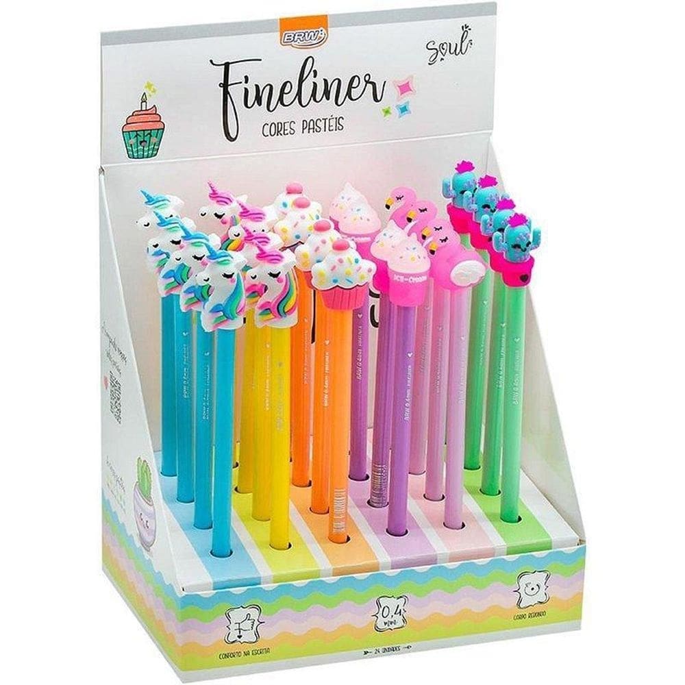 Caneta Com Ponta Porosa Fineliner 04Mm Funny Dpcom 24