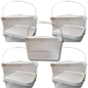 Balde para manteiga transparente 2.4l 05 pçs