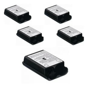 Kit 5x tampa suporte pilha bateria controle xbox 360 preto
