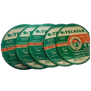 kit 50 Disco Corte Fine Cut Aço Inox 4 1/2 x1.0 x7/8 Telstar