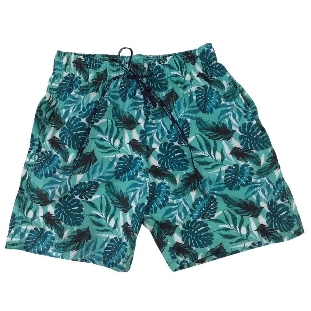 Bermuda tactel menino infantil Romitex verde e azul