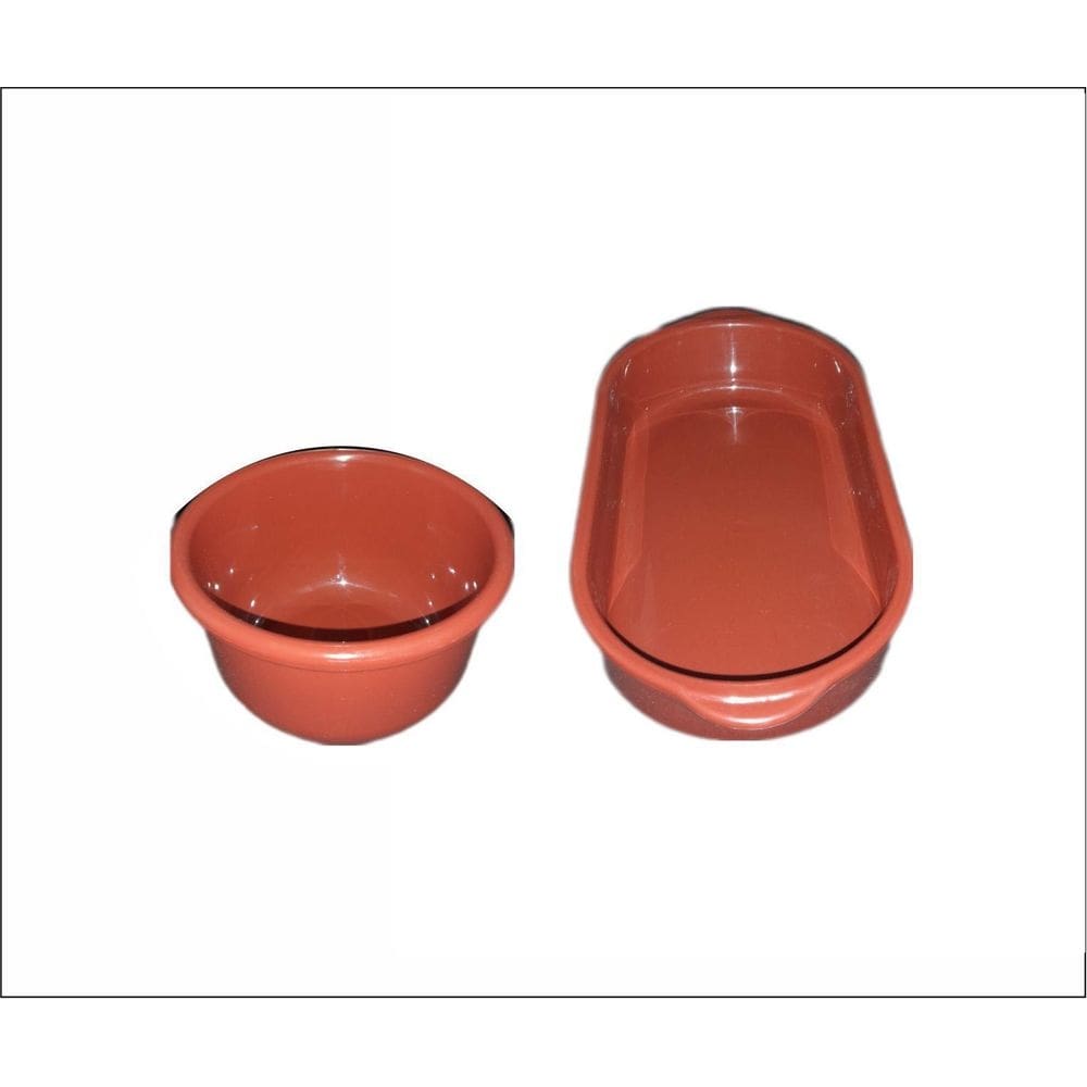 Pote forma assadeira cor de barro arroz feijão plástico 02