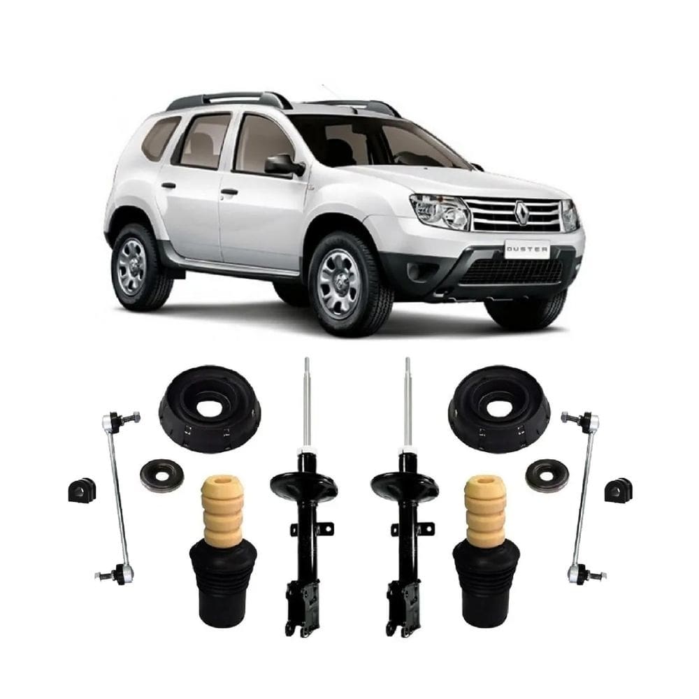 Kit 2 amortecedor + suspensão dianteira duster 2012 2013 14