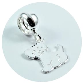 Berloque prata 925 cachorrinho 12x14mm - ponte vecchio joias