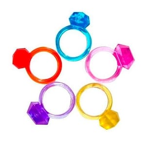 Lembrancinha 100 mini anel cristal menina aniversário