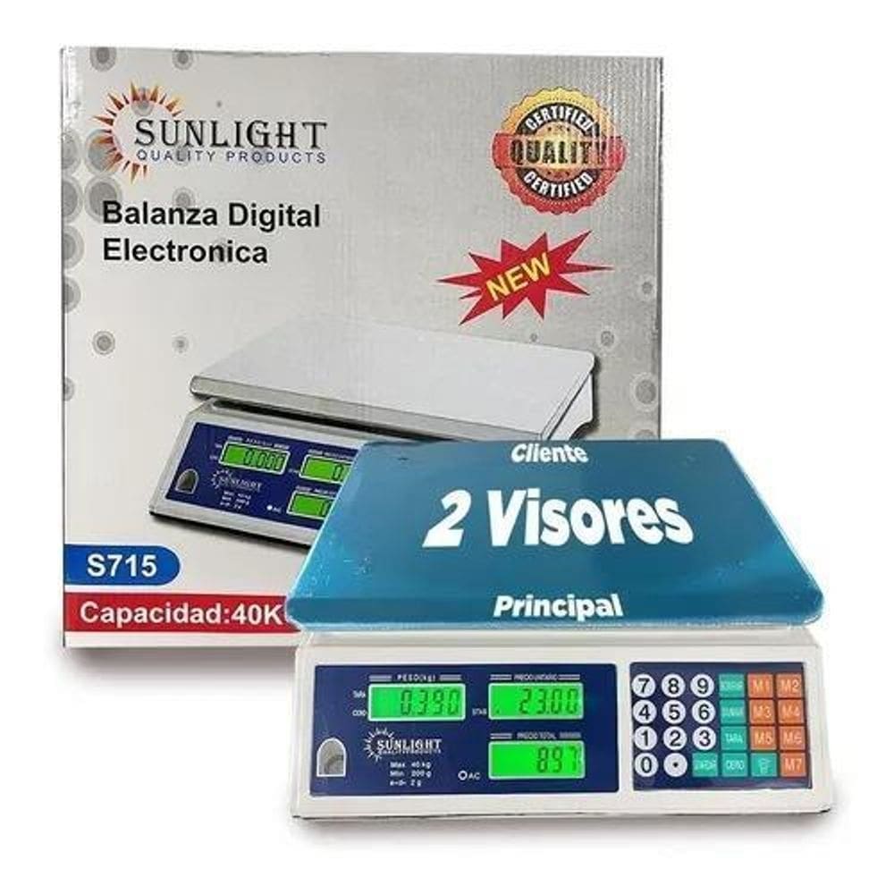 Balança digital c / mastro até 40kg - visioneer