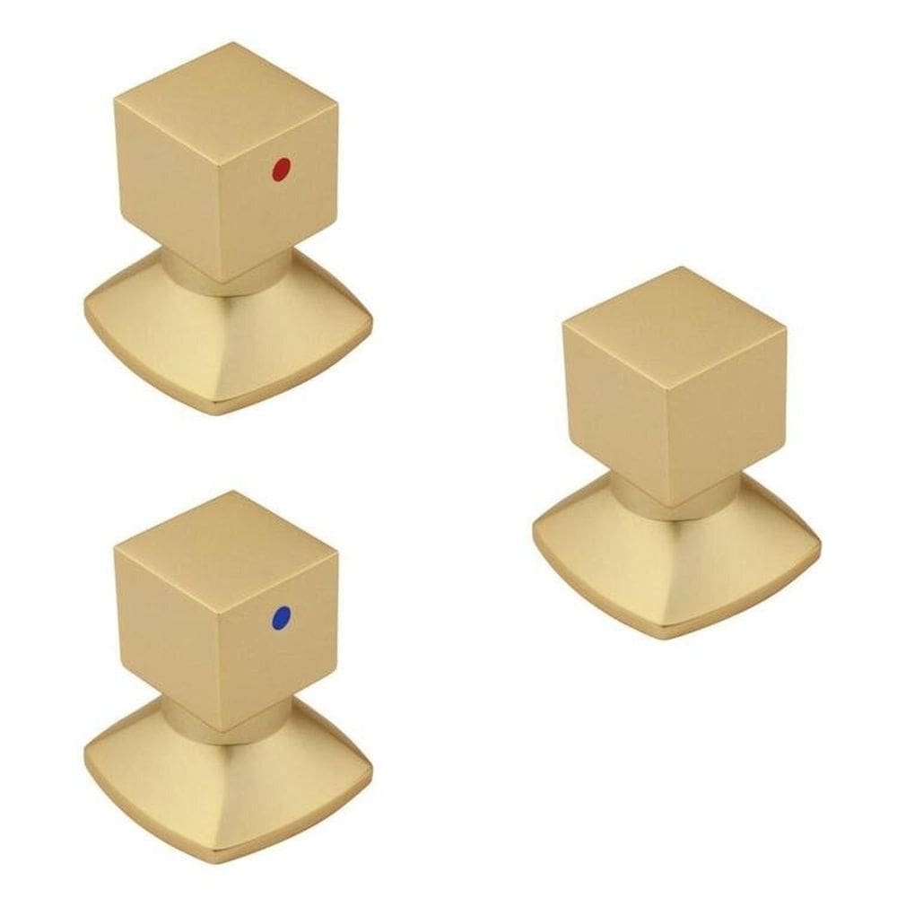 Kit com 3 Acabamentos para Registro C46 Água Quente/Fria Ducon Metais Gold