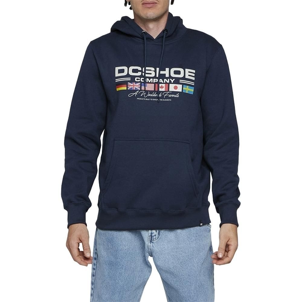 Moletom DC Shoes Canguru Worldwide Fav 305G WT24 Marinho
