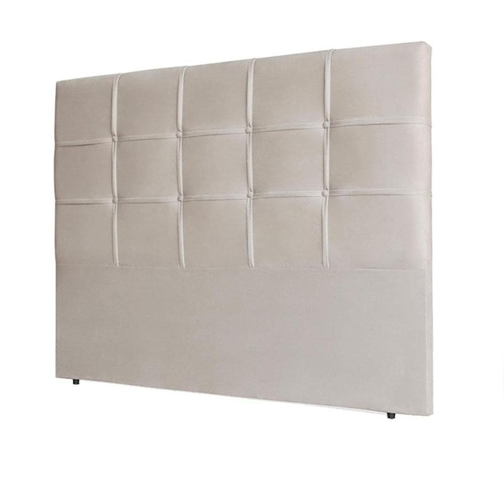 Cabeceira Casal Luiza 160 cm Marfim Suede – IDF Decor