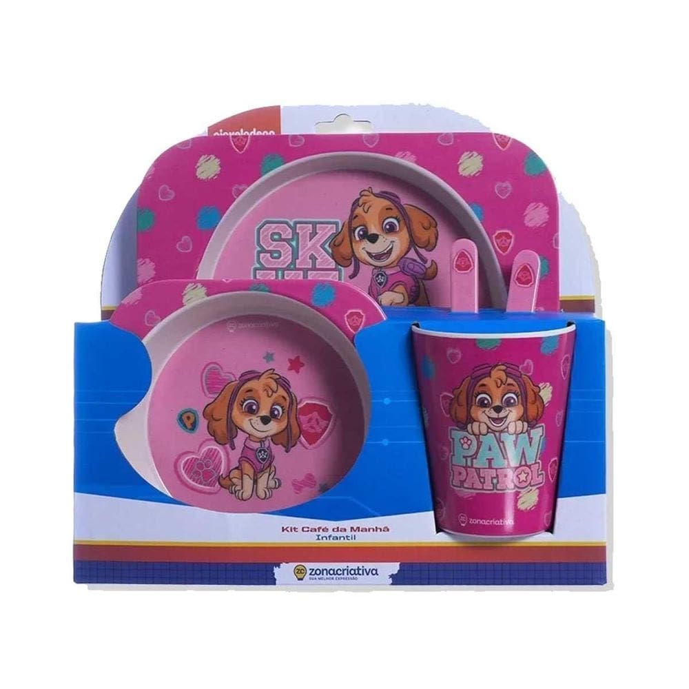 Kit Refeição Completo Infantil Skye 5 Peças Zona Criativa