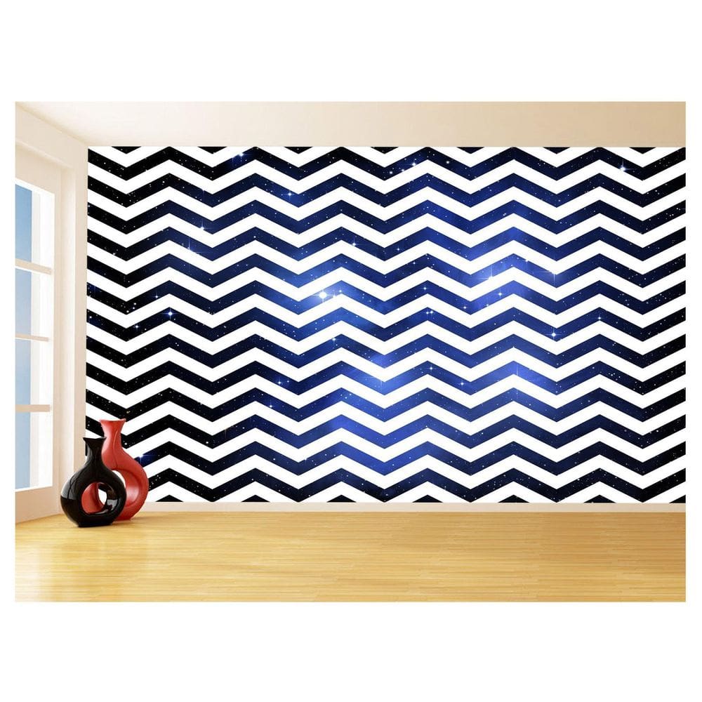 Papel De Parede 3D Sala Chevron Zig Zag Listras 3,5M Zig134