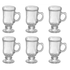 6 Xícaras Vidro Café Nespresso Dolce Gusto 115ml Caneca