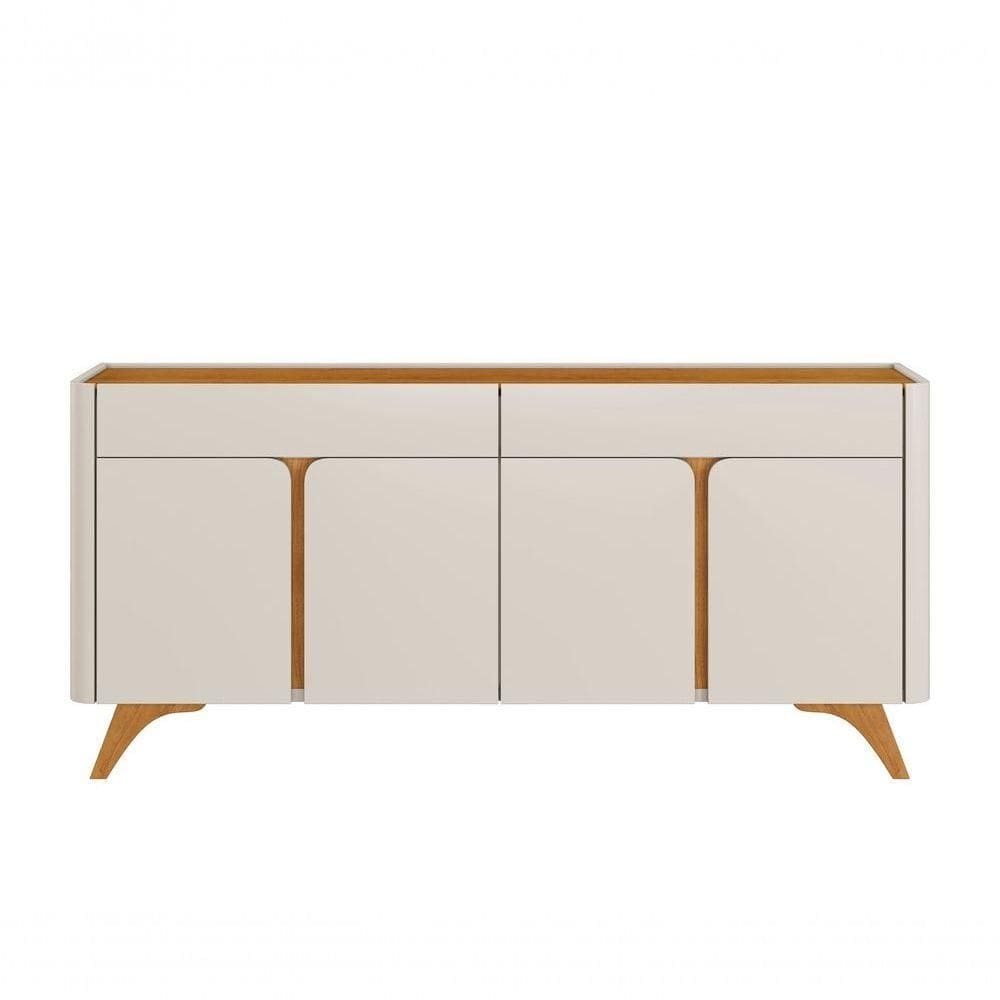 Buffet Aros 4 Portas Pés Madeira Maciça - Mavaular