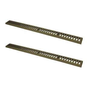 Kit 2 Ralo Grelha Linear Caixilho Em Alumínio Fendi 20x100cm