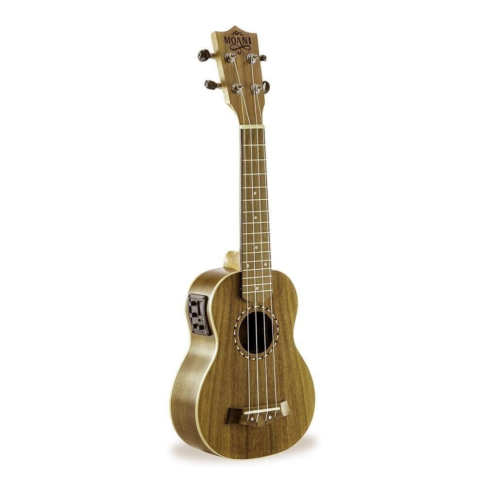 Ukulele moani soprano elétrico koa ukmhe01-21 com bag