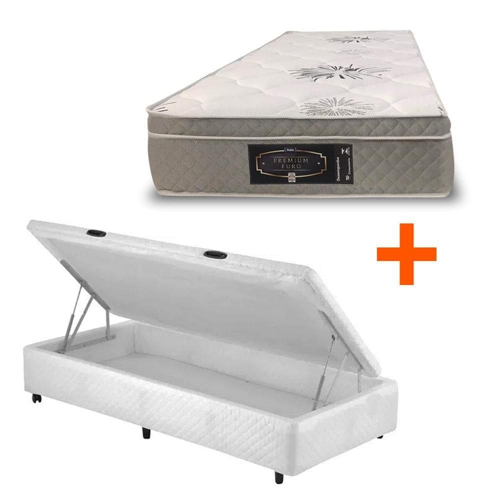 Cama Box Bau com Colchão Dabe Premium Solteiro - 088x188