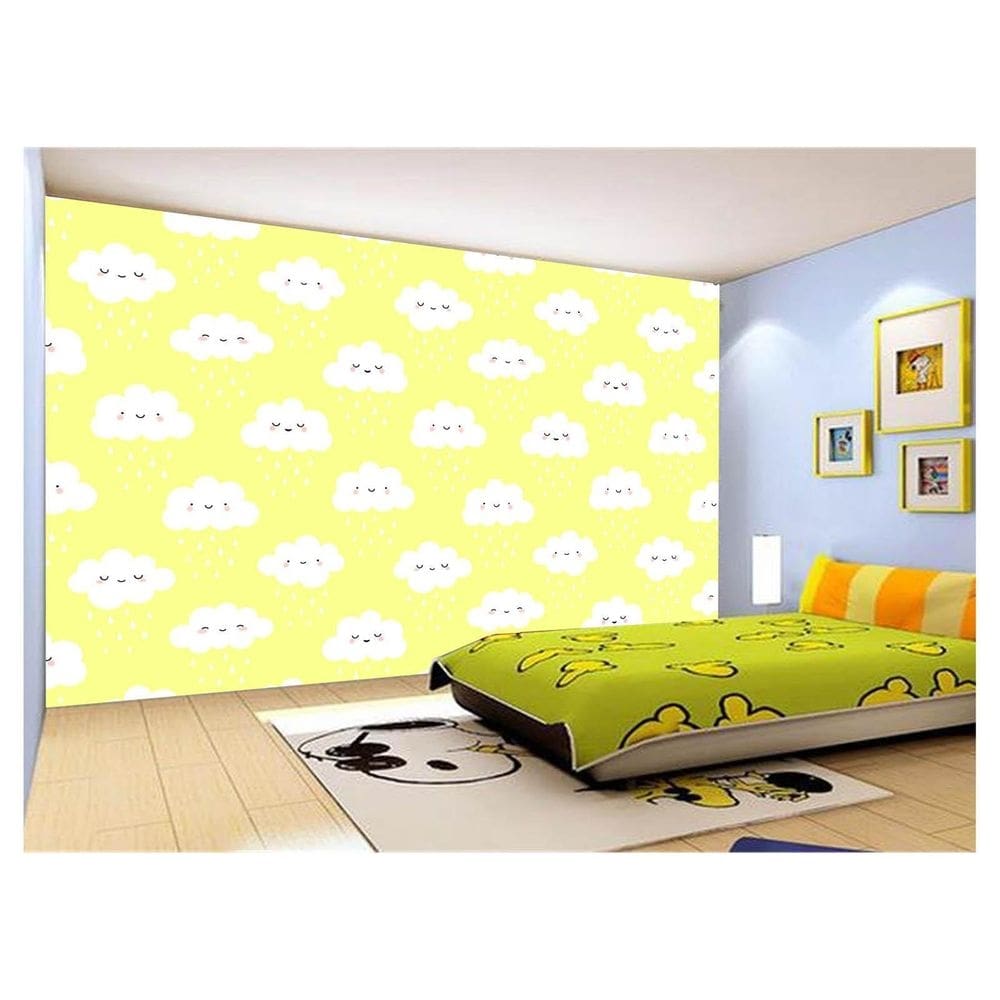 Papel De Parede 3D Infantil Nuvens Babê Baby 3,5M Azs308