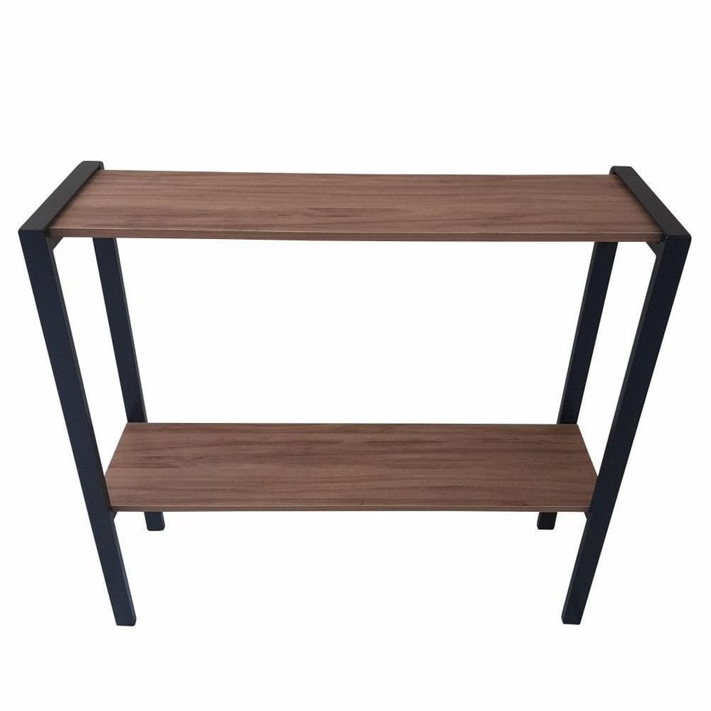 Aparador prateleira dupla industrial mônaco mdf amêndoa 100cm