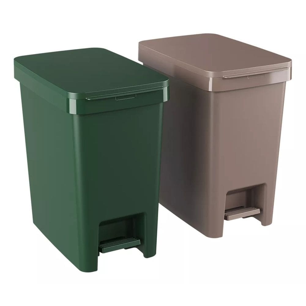 Kit Lixeira Cozinha Coleta Seletiva Reciclável Orgânico 15l