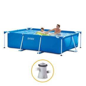 Piscina Estrutural Retangular 2.282 Litros com Filtro Intex 110v