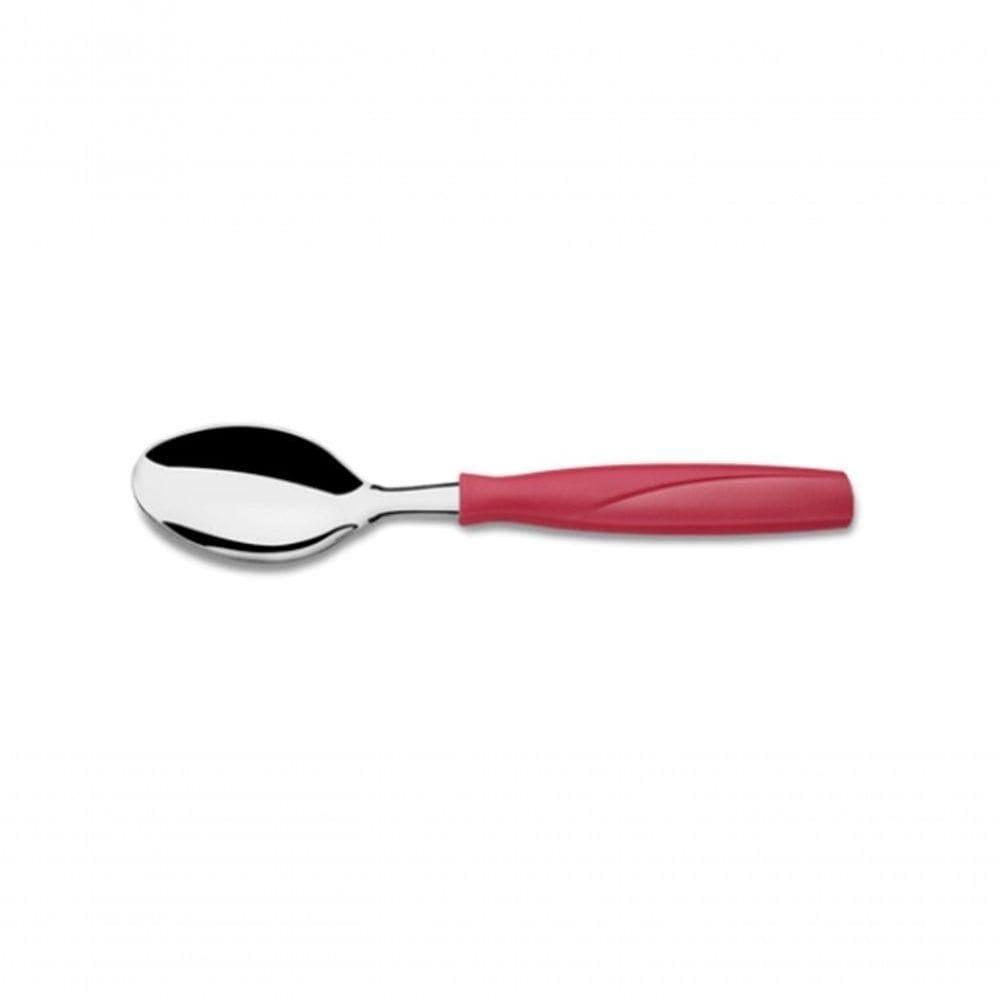Colher De Mesa Aço Inox Cabo Vermelho Brinox