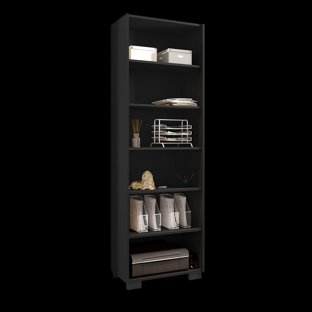 Livreiro Escritório Office Preto - Montanaris Decor