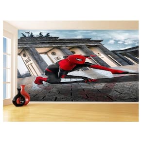 Papel De Parede 3D Heróis Homem Aranha Preto 3,5M Nhma294