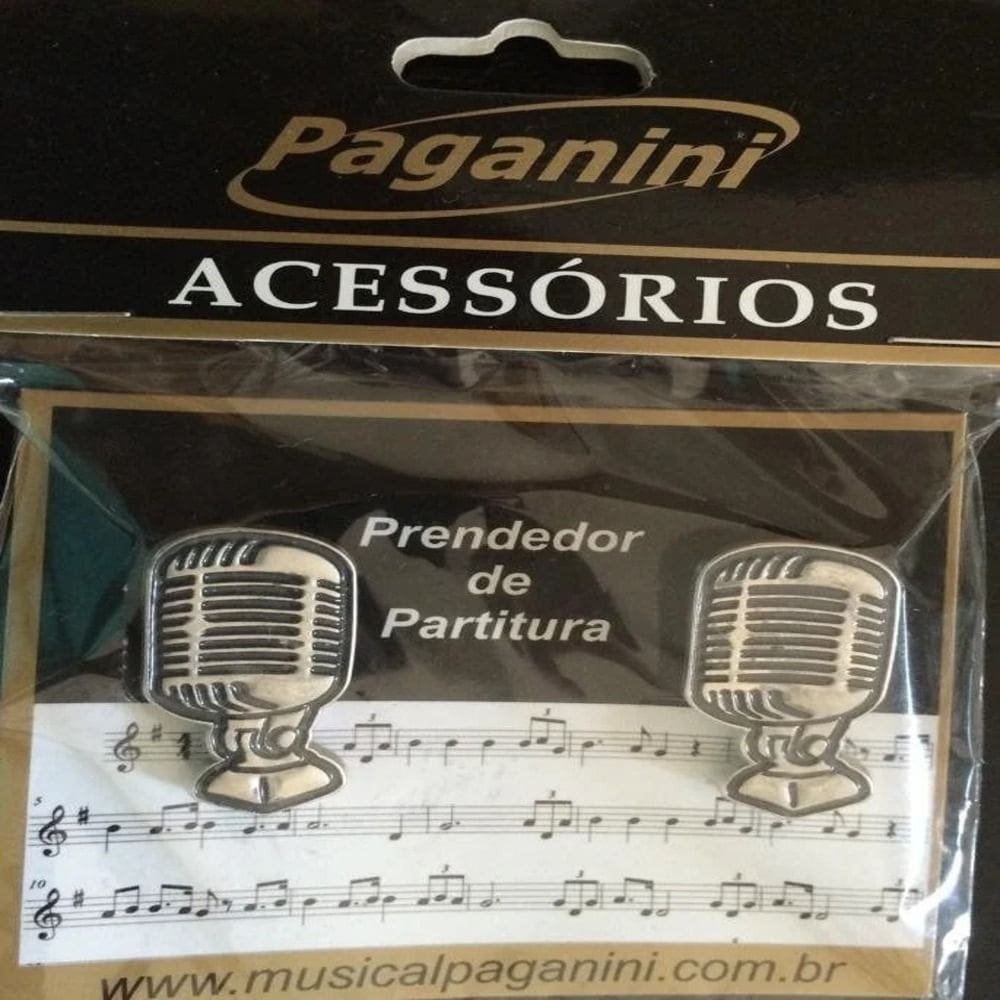 Prendedor De Partitura Clipets - Microfone