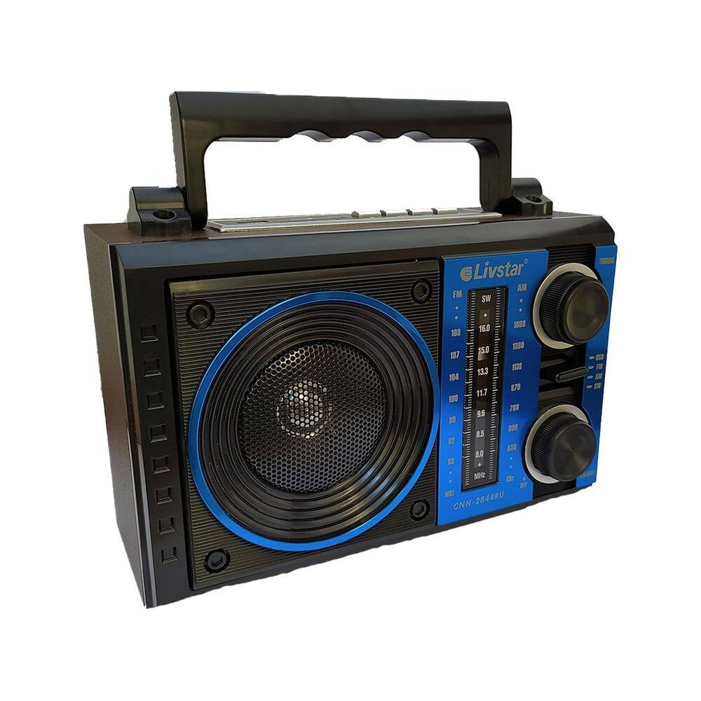 Rádio Livstar Cnn-2844Ru Am Fm Usb Recarregável Azul