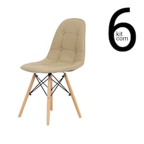 Conjunto 6 Cadeiras Eames Dsw Botonê - Fendi