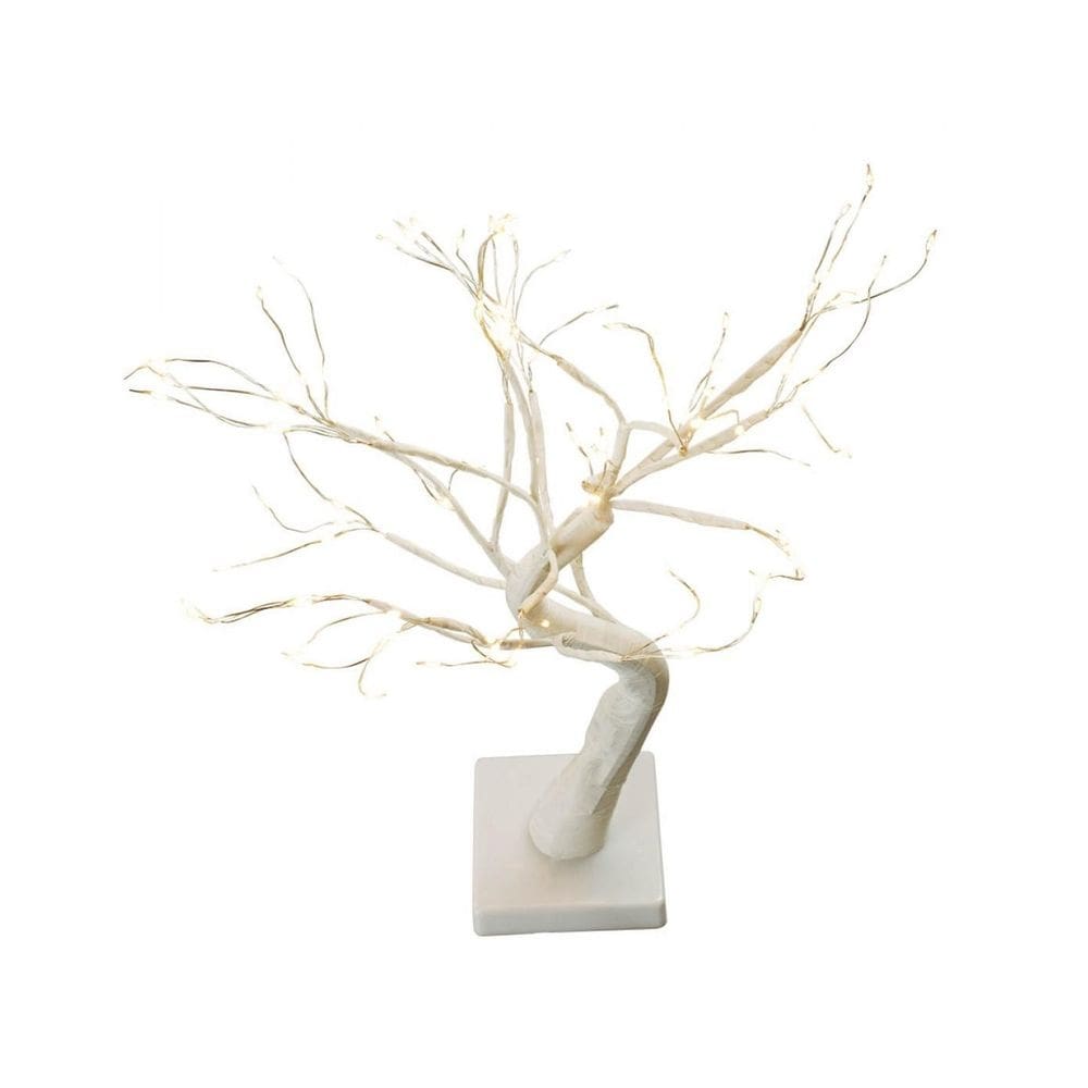 Luminária Árvore Galhos Luzes Amarelas 37cm - Plástico