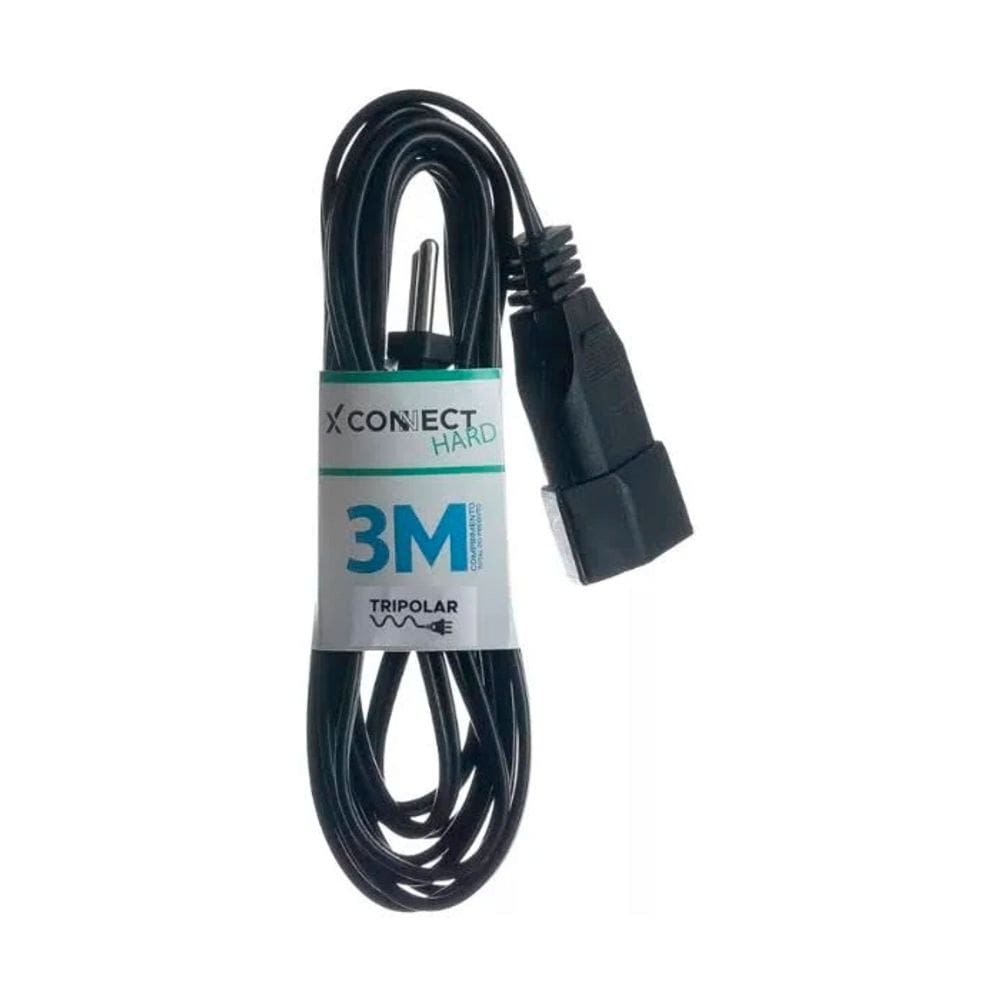 Extensão 3m 20a Tripolar Reforçada Connect Hard