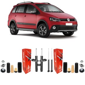 4 amortecedores + kit coxim vw space cross fox 2012 a 2015