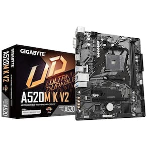 Placa Mãe Gigabyte A520M K V2 1.1 Amd Am4 Micro Atx Ddr4