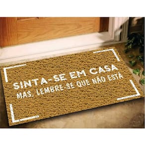 Tapete capacho sinta em casa 60x40 decorativo entrada lar