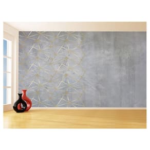 Papel De Parede 3D Concreto Queimado Risco Bege 3,5M Kkt126