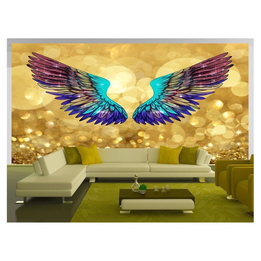 Papel De Parede 3D Arte Asas Selfie Insta Cores 3,5M Tra200