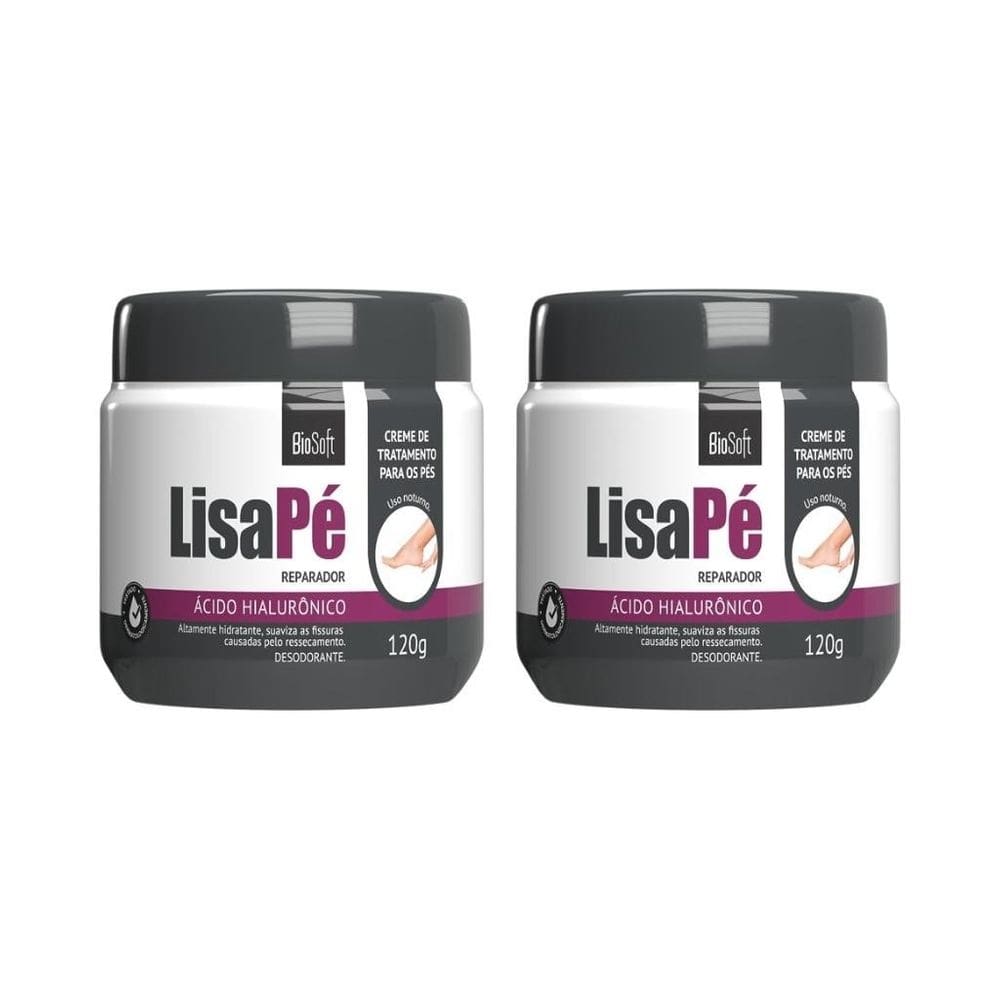 Creme os pés bio soft 120g acido hialuronico-kit com 2un