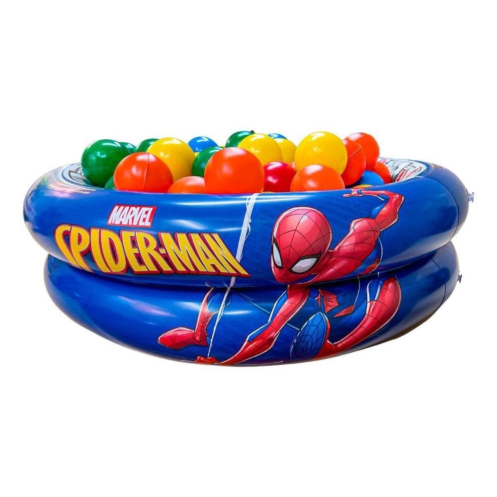 Piscina de bolinha homem aranha inflável 37l + 100 bolinhas