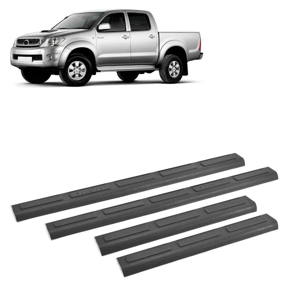 Soleira porta plástico injetado cinza hilux dupla