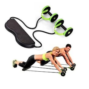 Kit treino funcional extensor elastico com apoio e abdominal