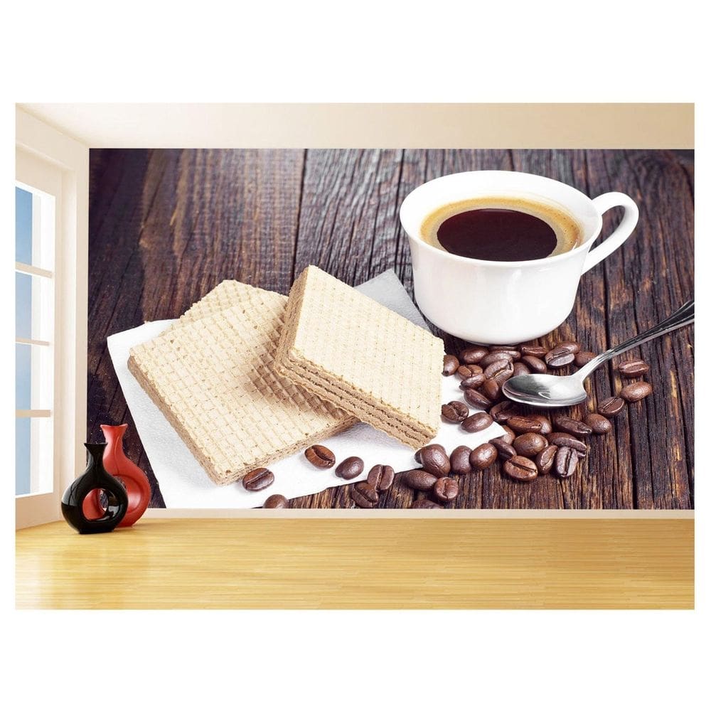 Papel De Parede 3D Alimentos Café Manhã Caseiro 3,5M Al337