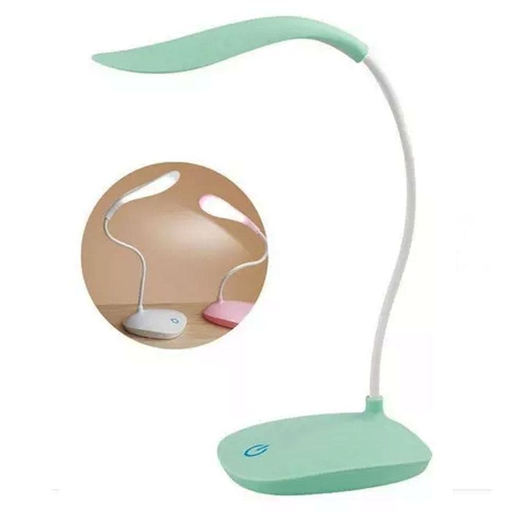 Luminária Abajur Escritório/Quarto Flexível Recarregável Usb