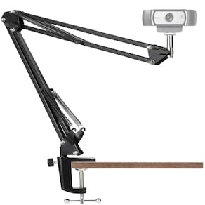 Braço pedestal articulado de mesa suporte webcam câmera 1/4