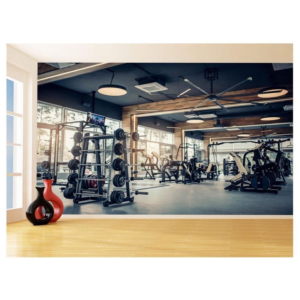 Papel De Parede 3D Academia Exercício Crossfit 3,5M Aca29